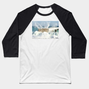 breaking waves at a landing stage Baseball T-Shirt